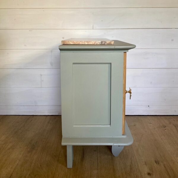 Chevet Art déco bois brut et vert de gris – Image 10