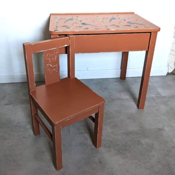Bureau et chaise écolier Terracotta – Image 4