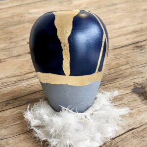 Vase gris et bleu nuit