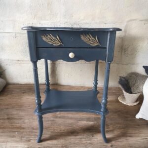 Coiffeuse en bois années 20 bleue nuit