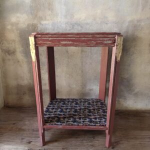Table d’appoint Art Déco Terracotta et feuille d’or