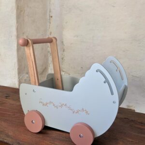 Trotteur vert de gris et pochoir doré