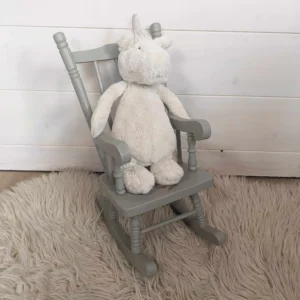 Rocking-chair poupées, détail finition