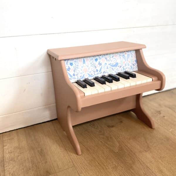 Petit piano rose poudré et tissu licornes – Image 3