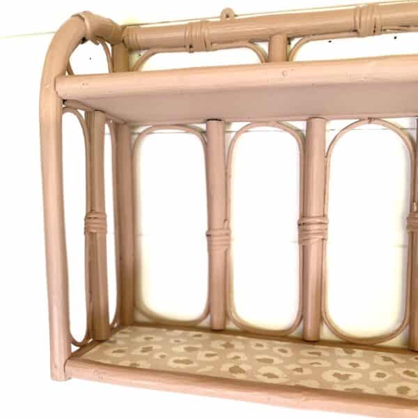 Étagère murale rotin rose poudré – Image 4