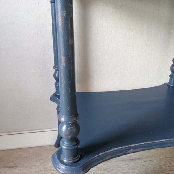 Coiffeuse en bois années 20 bleue nuit – Image 8