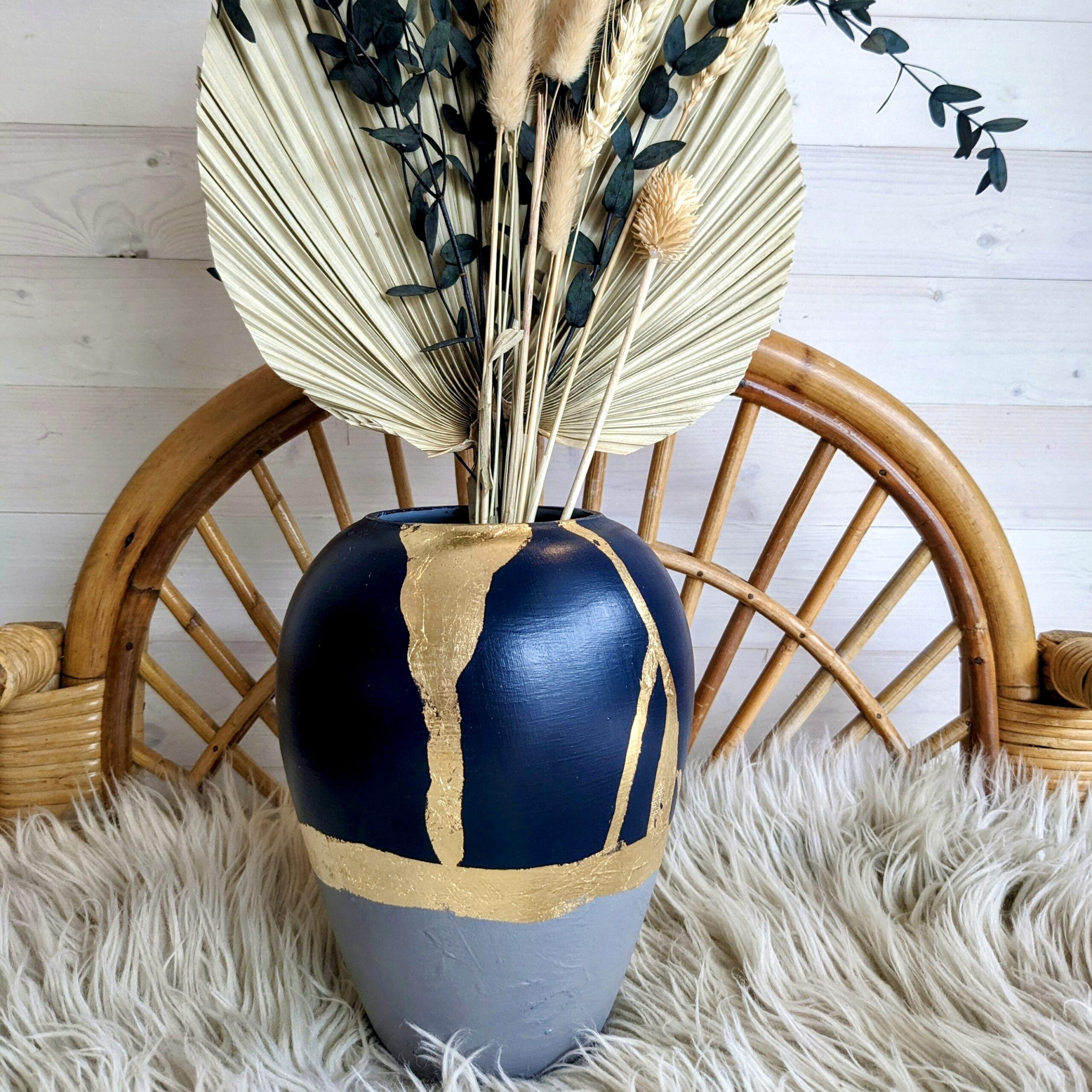 Vase gris et bleu nuit – Image 2