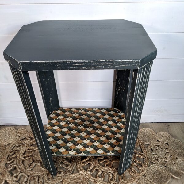 Table haute d’appoint Art déco vert bouteille – Image 3