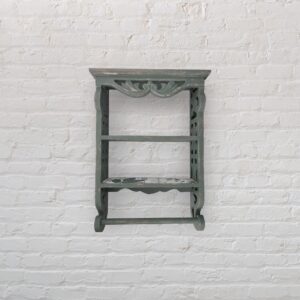 Étagère murale en bois vert doux effet vieilli