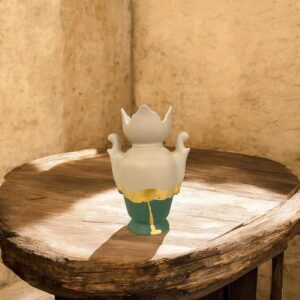 Vase Gris beige et vert