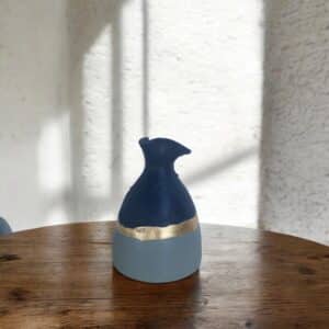 Pichet bleu marine et gris