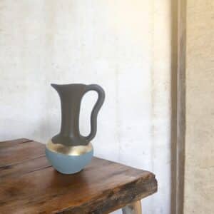 Pichet haut kaki et vert de gris