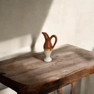 Vase terracotta et beige