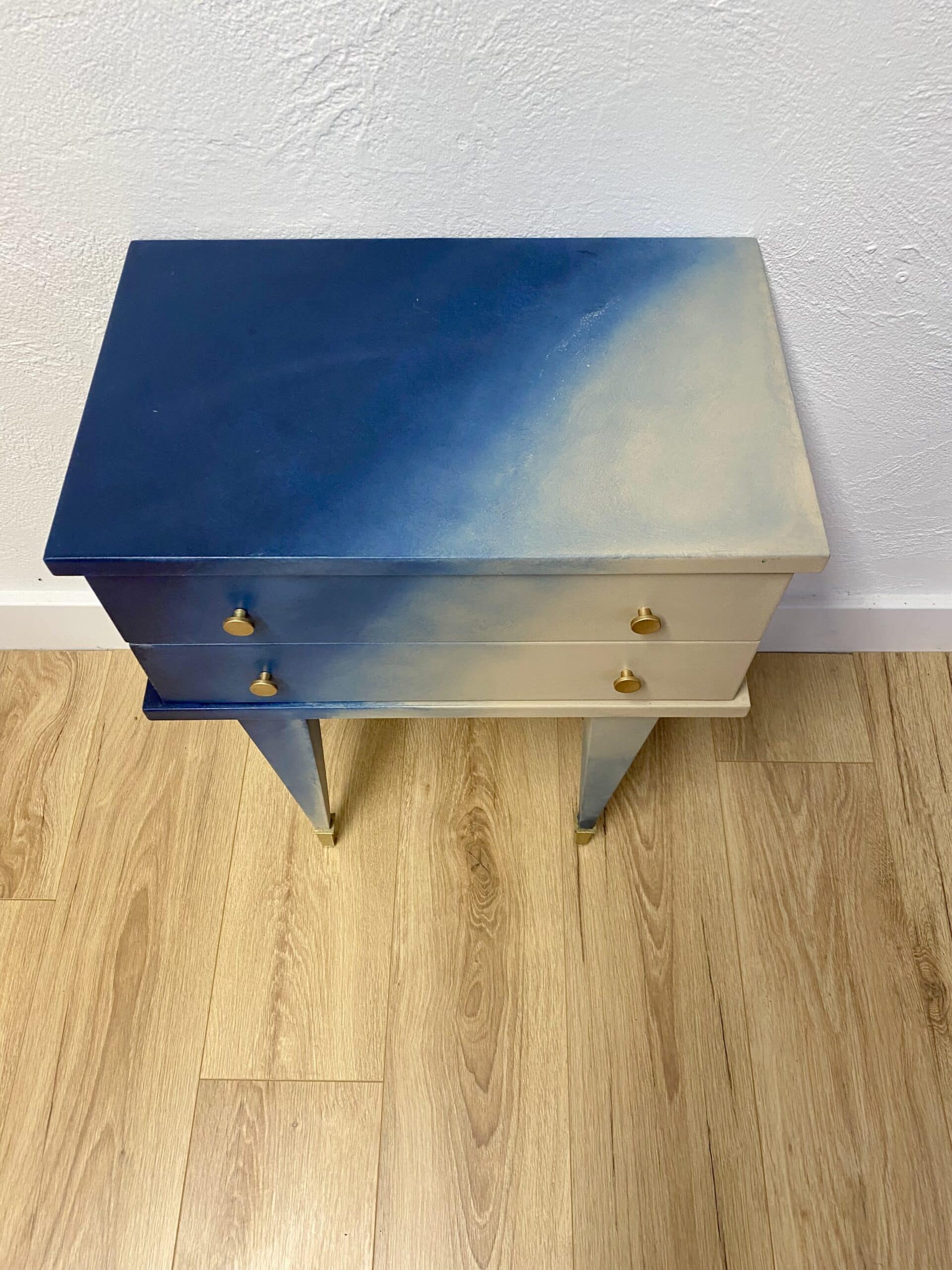 Chevet Tie and Dye bleu marine et beige – Image 3