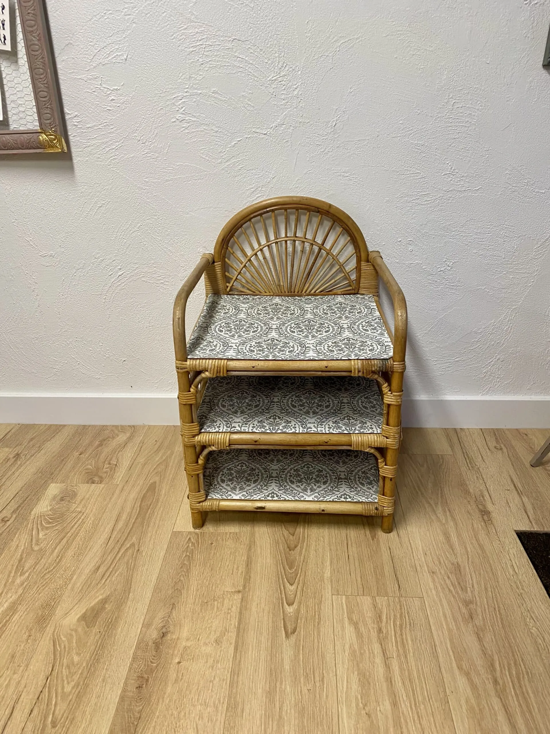Étagère en rotin, 3 tablettes