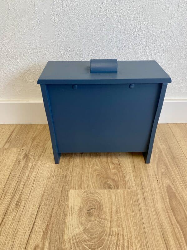 Piano en bois pour enfant bleu nuit et tissu coloré – Image 6