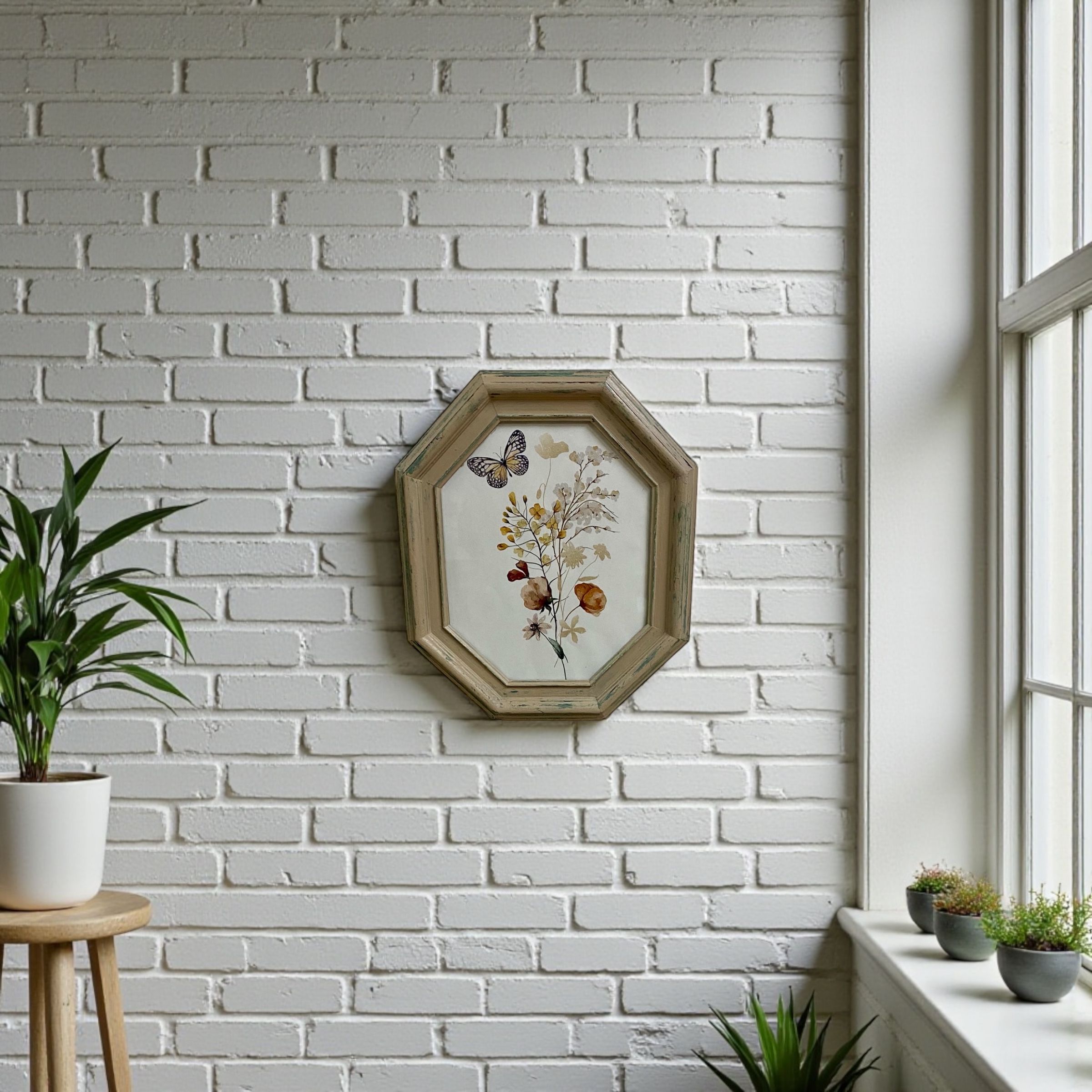 Cadre mural ancien relooké – Décoration murale artisanale Toulouse