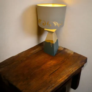 Lampe, détail abat-jour lin