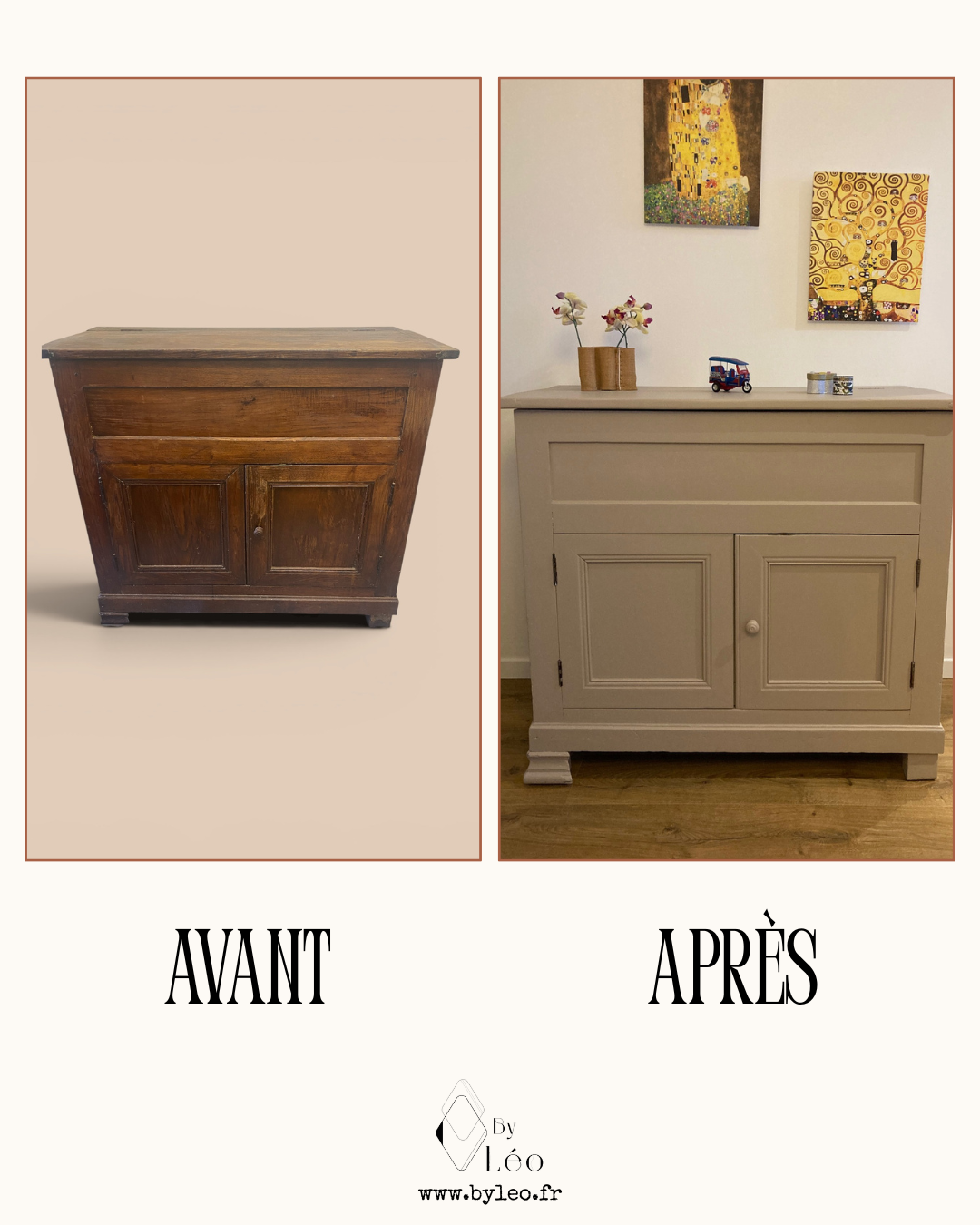 Peinture unie - exemple de relooking meuble